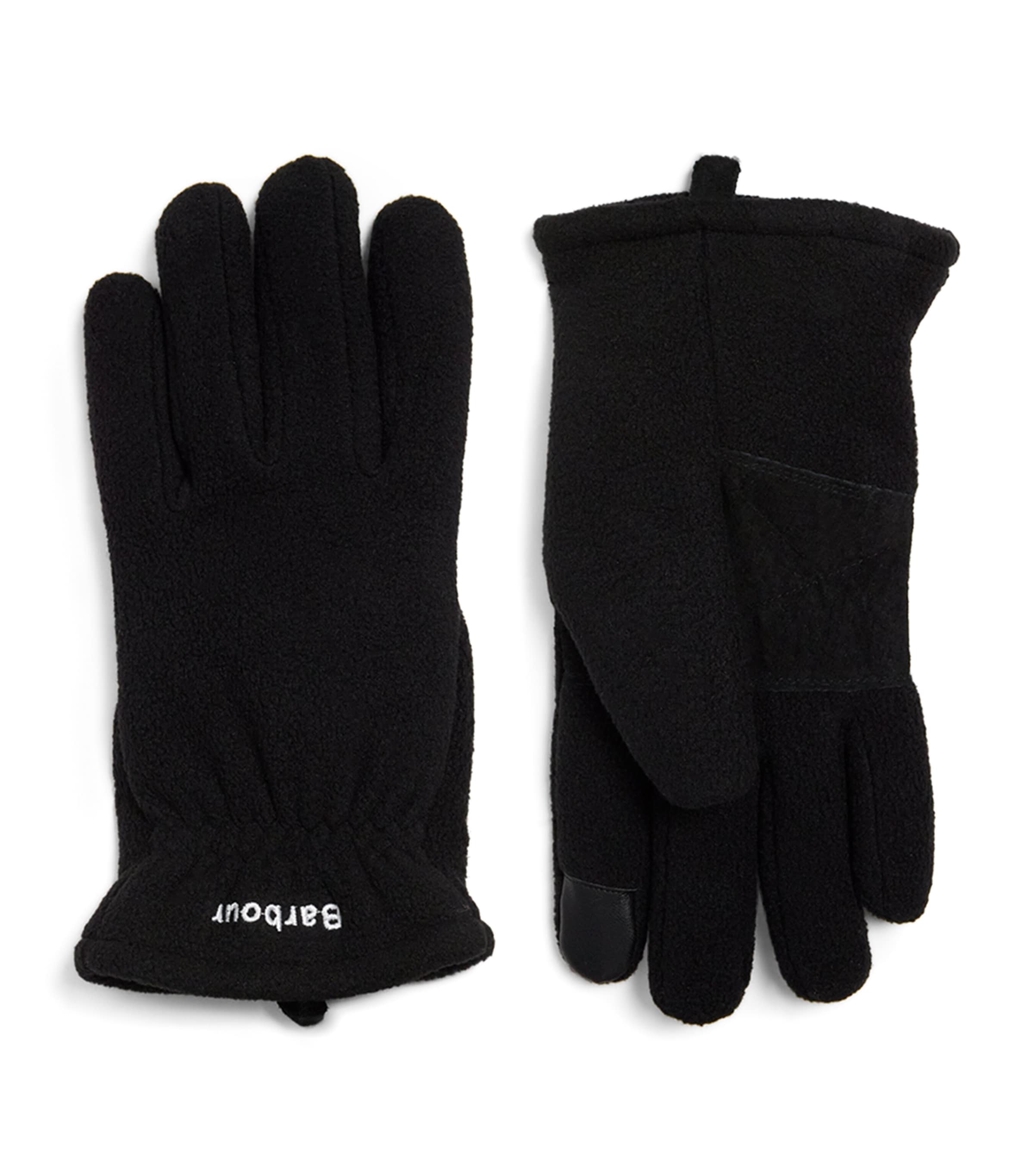 Barbour Fleece Leather-Trim Coalford Gloves
