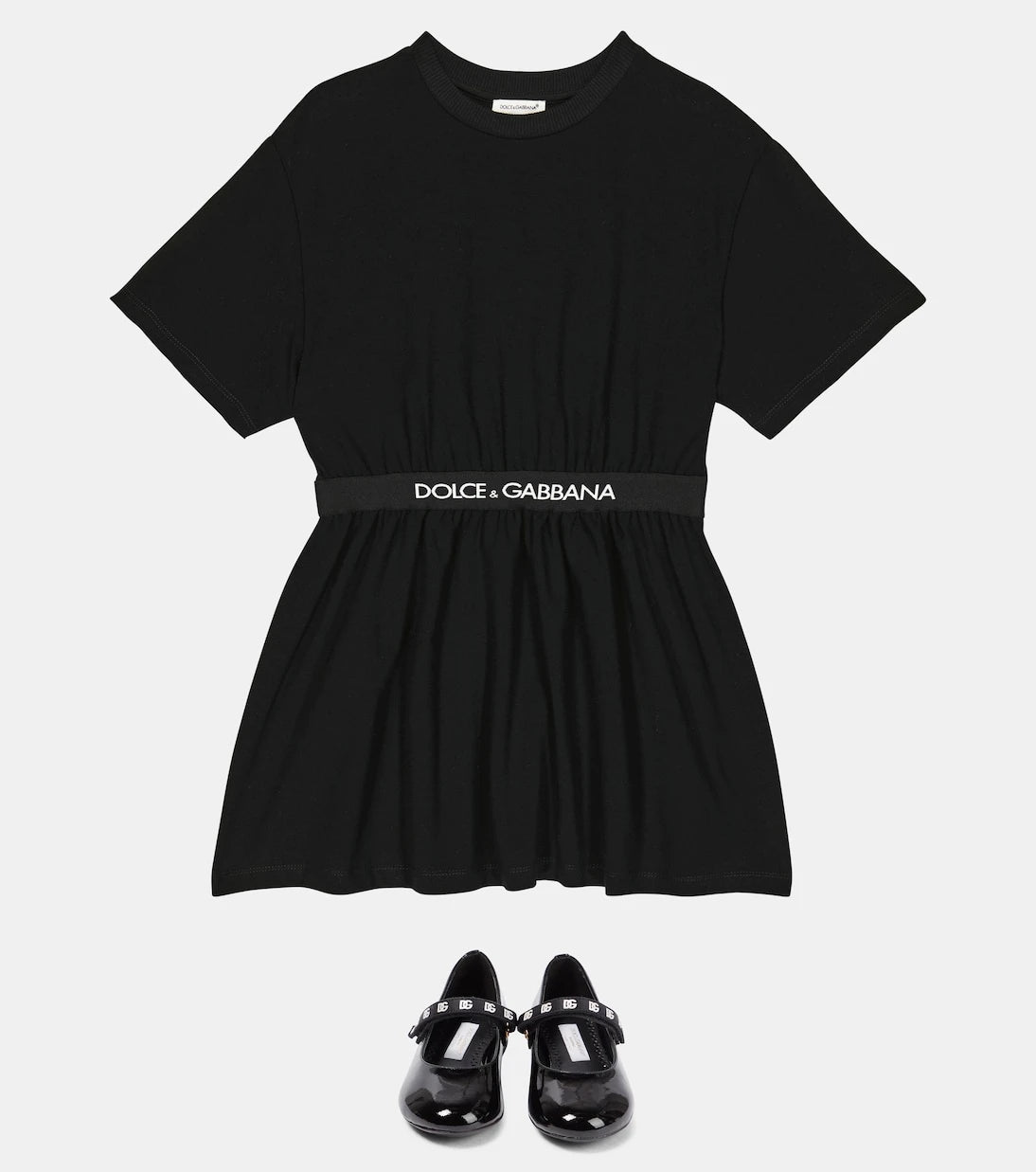 Dolce&Gabbana Kids - Logo cotton-blend dress