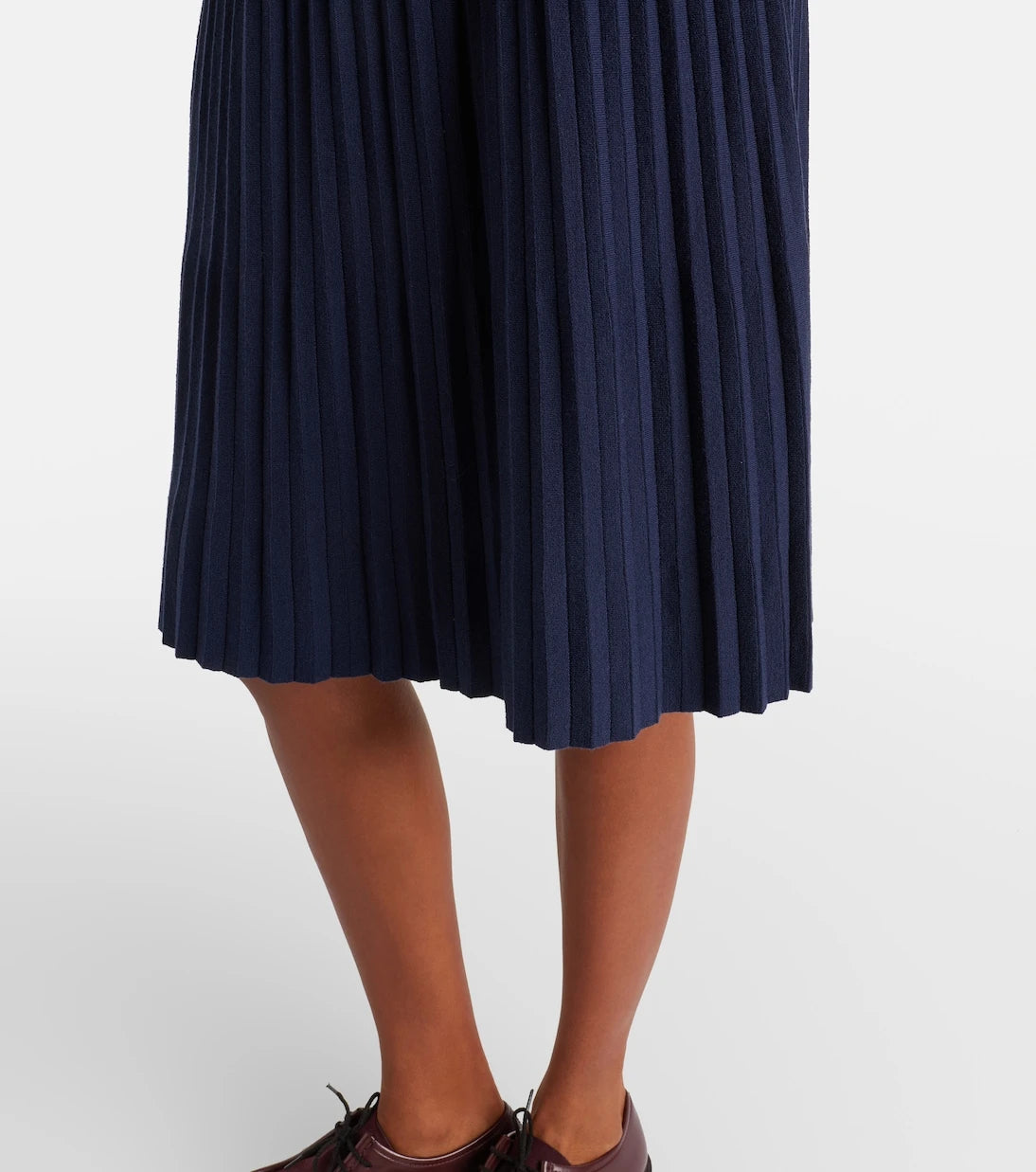 Thom Browne - Plissé wool-blend midi skirt