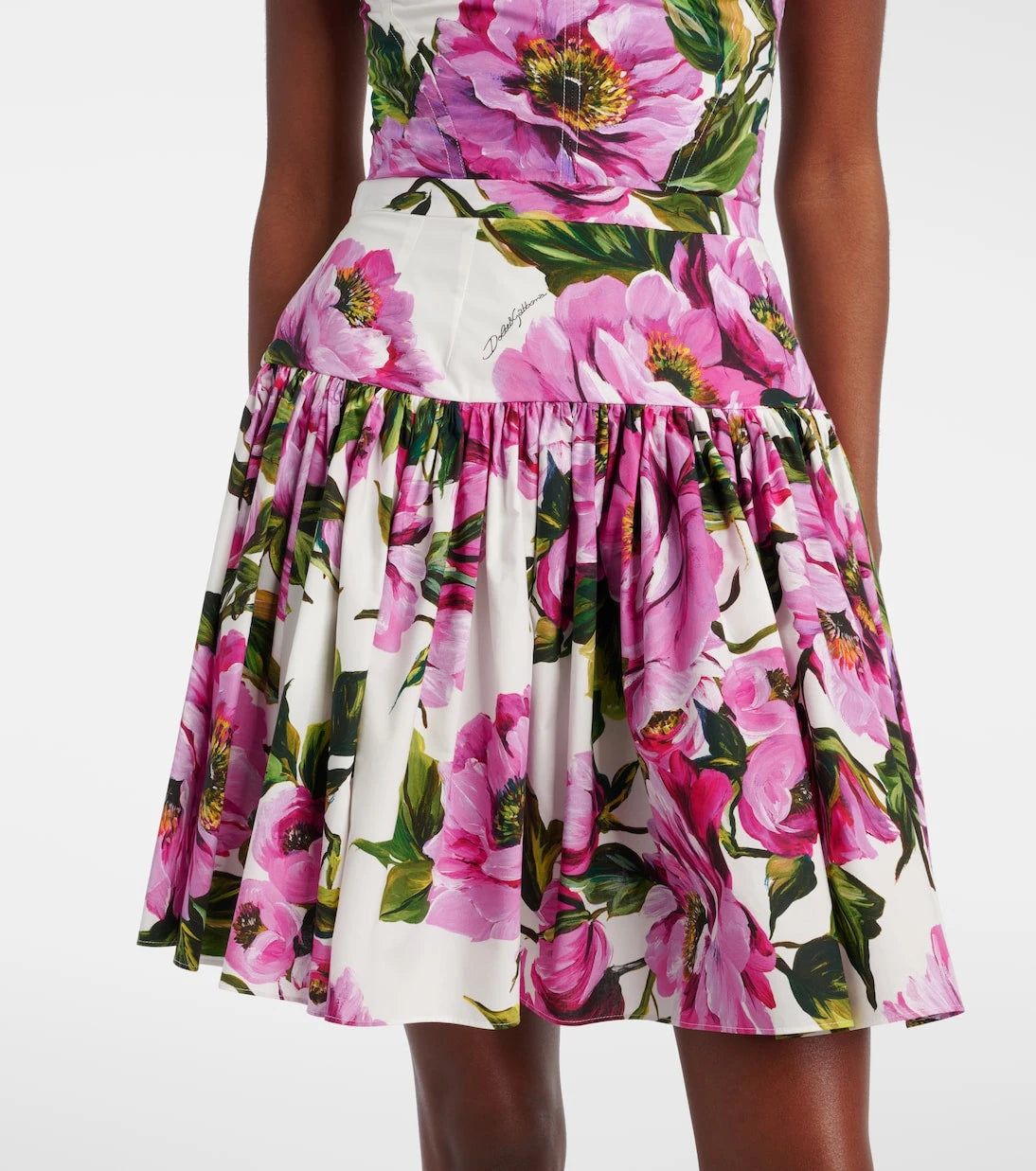 Dolce&Gabbana - Floral cotton miniskirt
