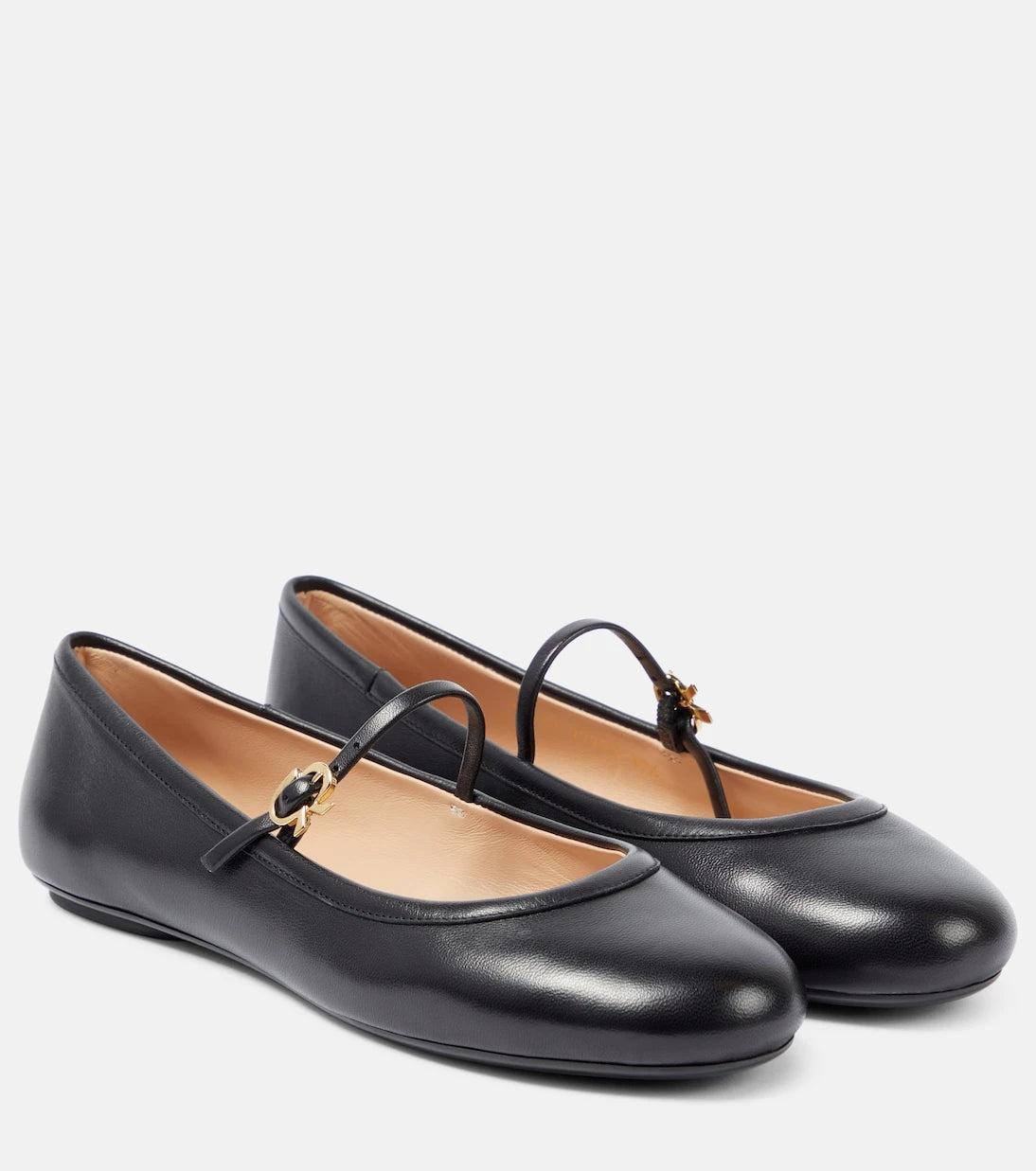 Gianvito Rossi - Carla leather Mary Jane ballet flats