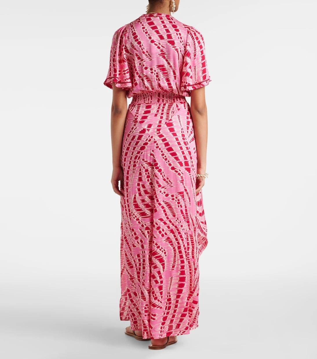 Poupette St Barth - Mabelle printed satin midi dress