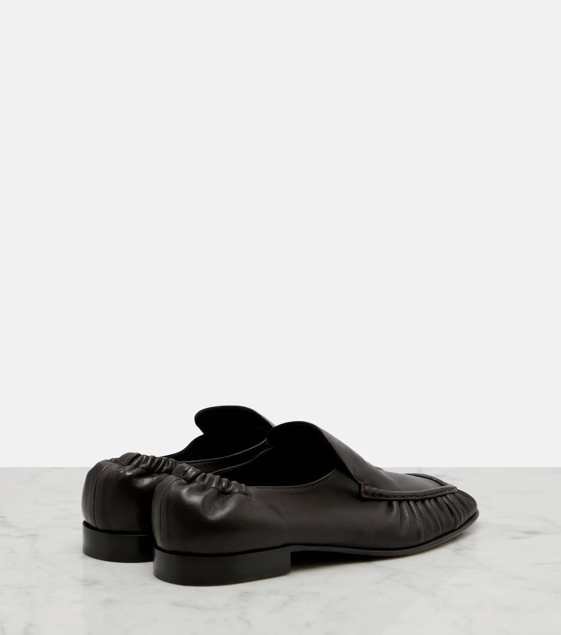 The Row - Soft ruched leather loafers