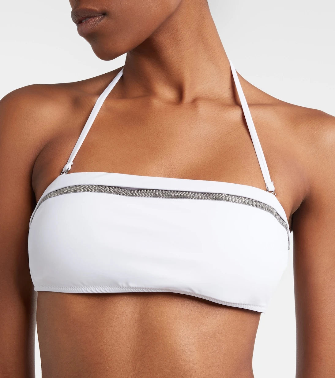Brunello Cucinelli - Embellished bikini top