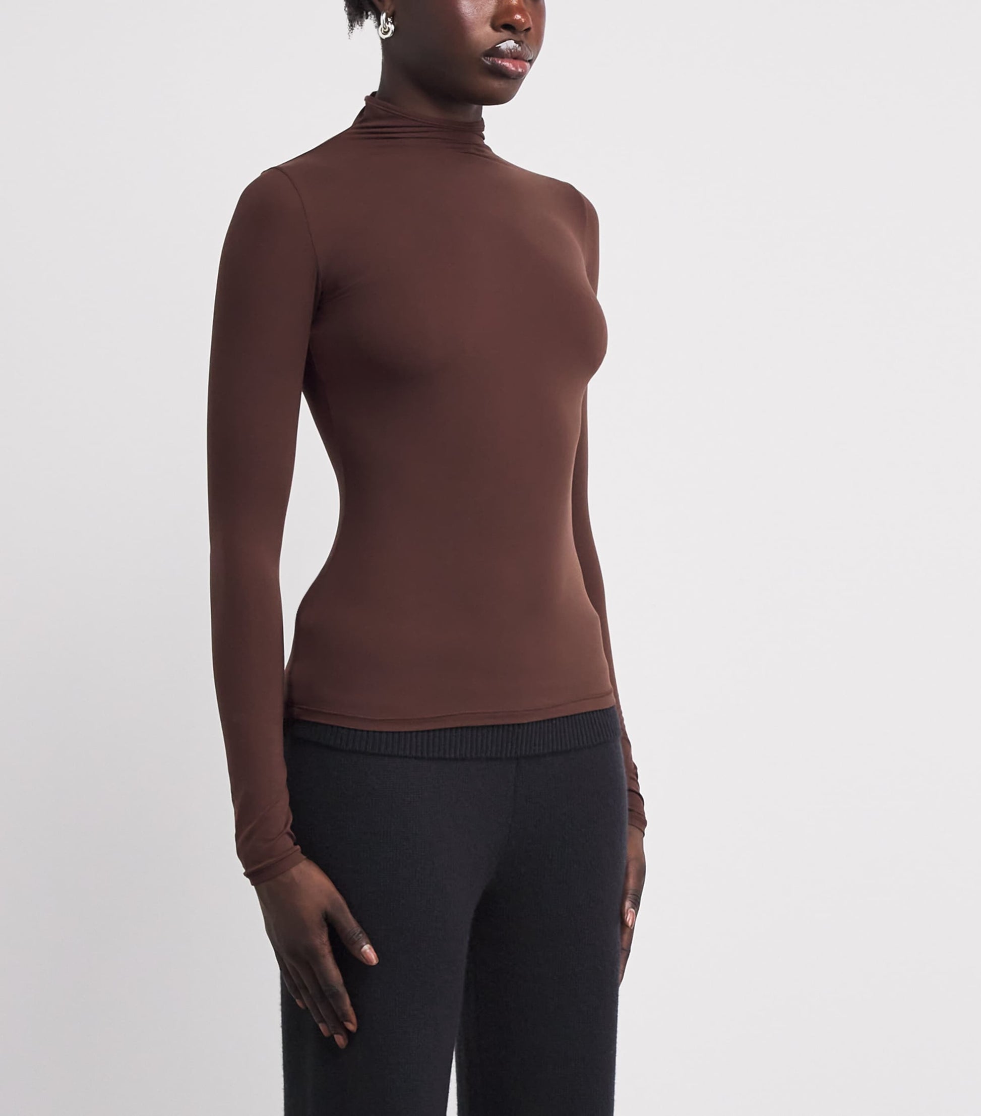 Skims Brown Fits Everyone Rollneck Top