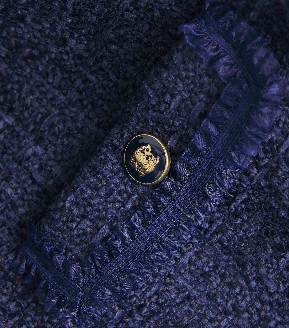 Tweed Mini Dress NAVY BLUE