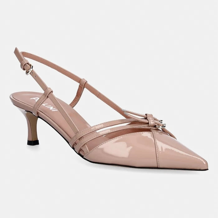 Pollini обувки с ток от кожа