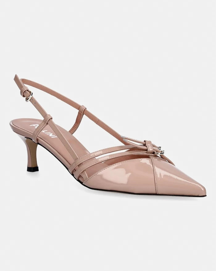 Pollini обувки с ток от кожа