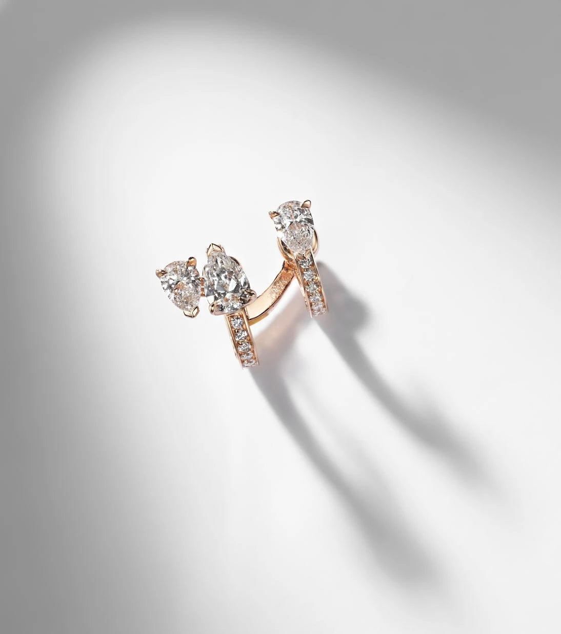 Repossi - Serti Sur Vide 18kt rose gold single ear cuff with diamonds