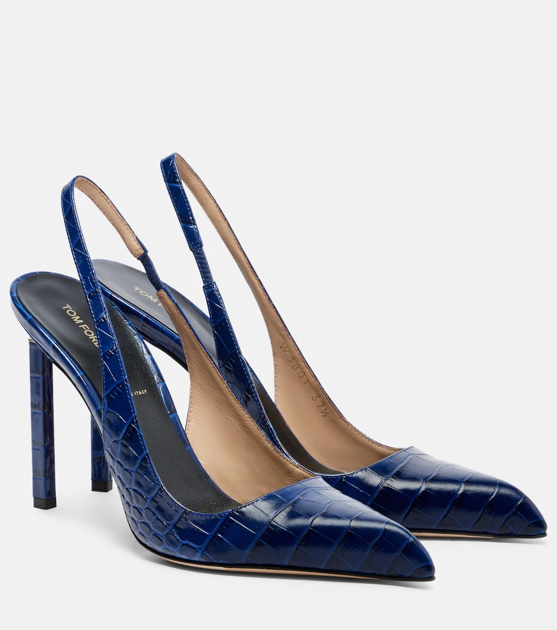 Tom Ford - 105 croc-effect leather slingback pumps