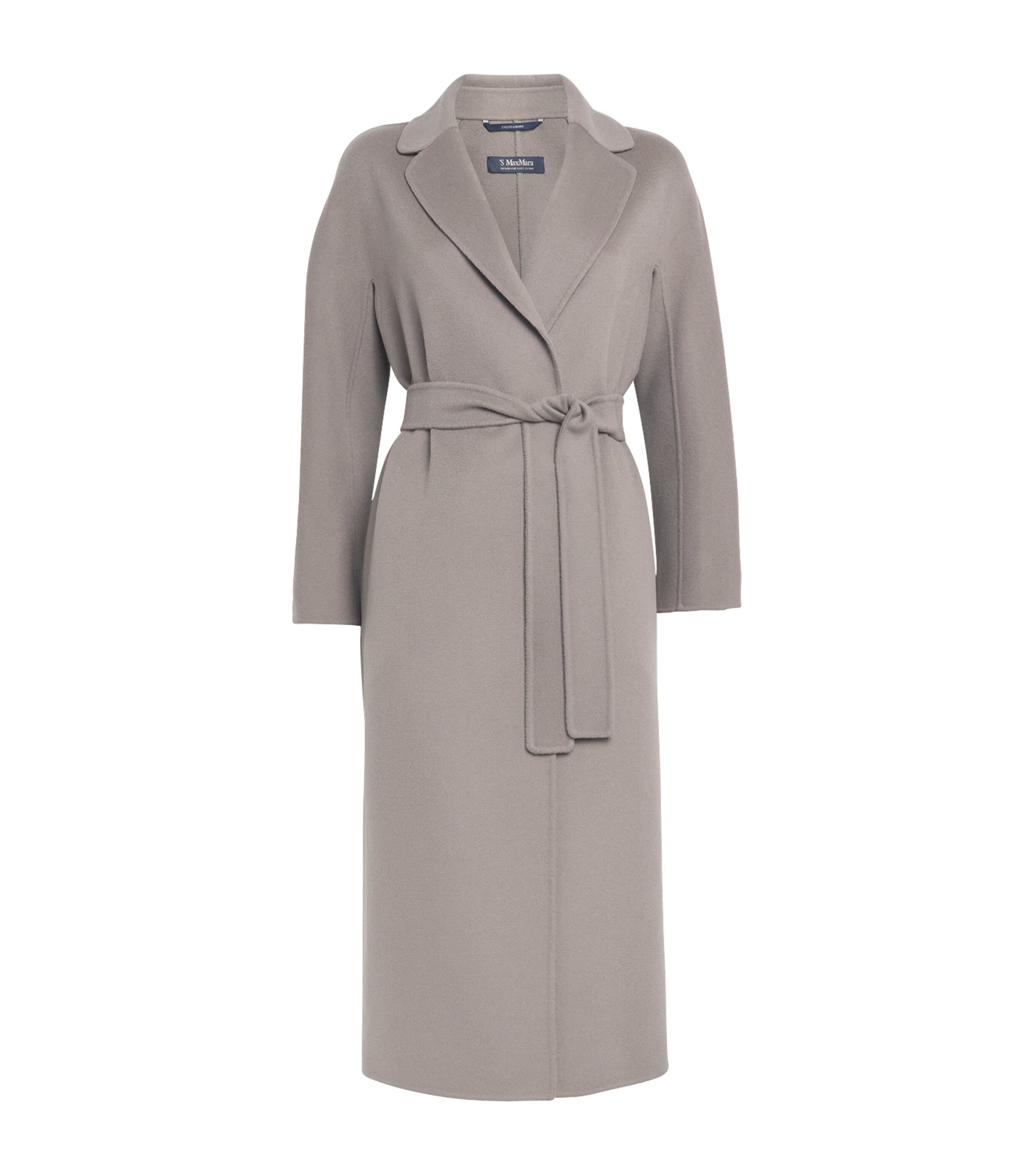 Max Mara Grey Virgin Wool Esturia Wrap Coat
