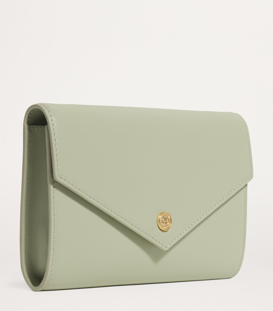 Green Smooth Leather Chain Wallet