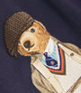 Blue Cotton-Blend Polo Bear Hoodie