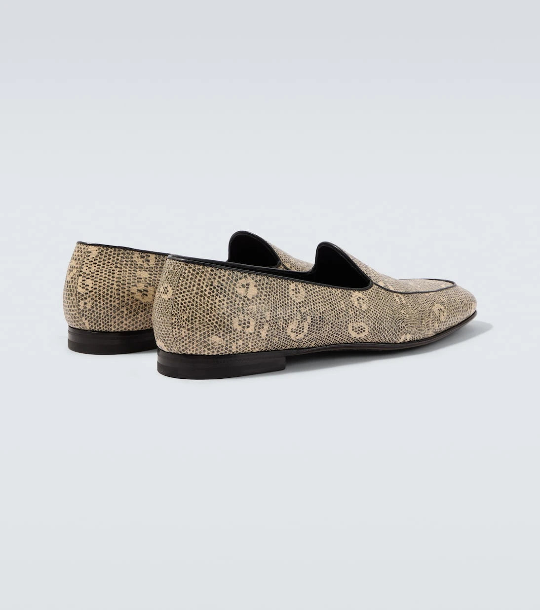 Manolo Blahnik - Modena snake-effect leather loafers