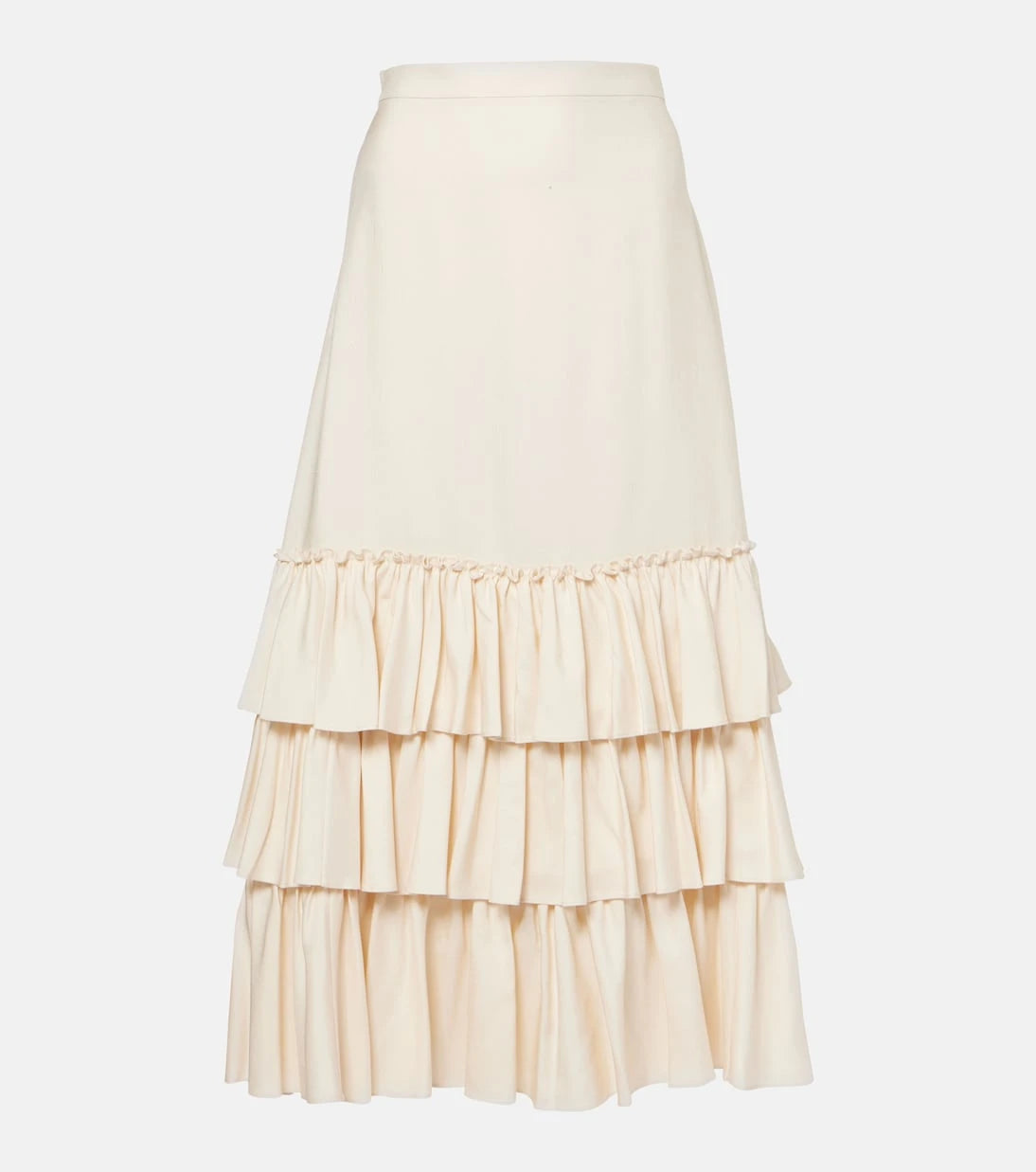 Valentino - Ruffled silk maxi skirt