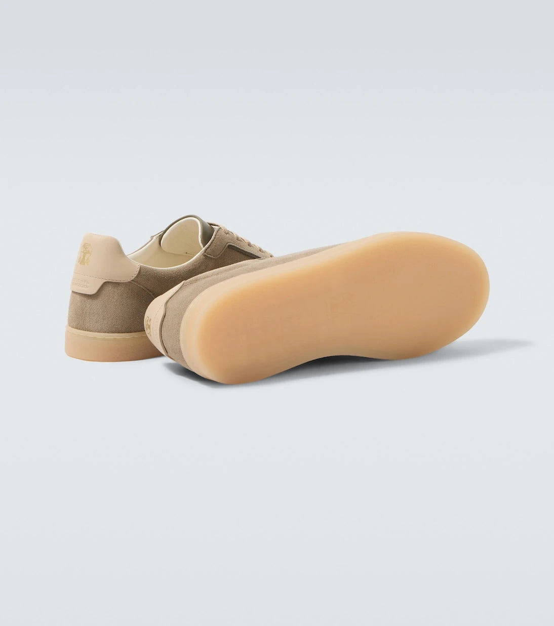 Brunello Cucinelli - Leather-trimmed suede sneakers