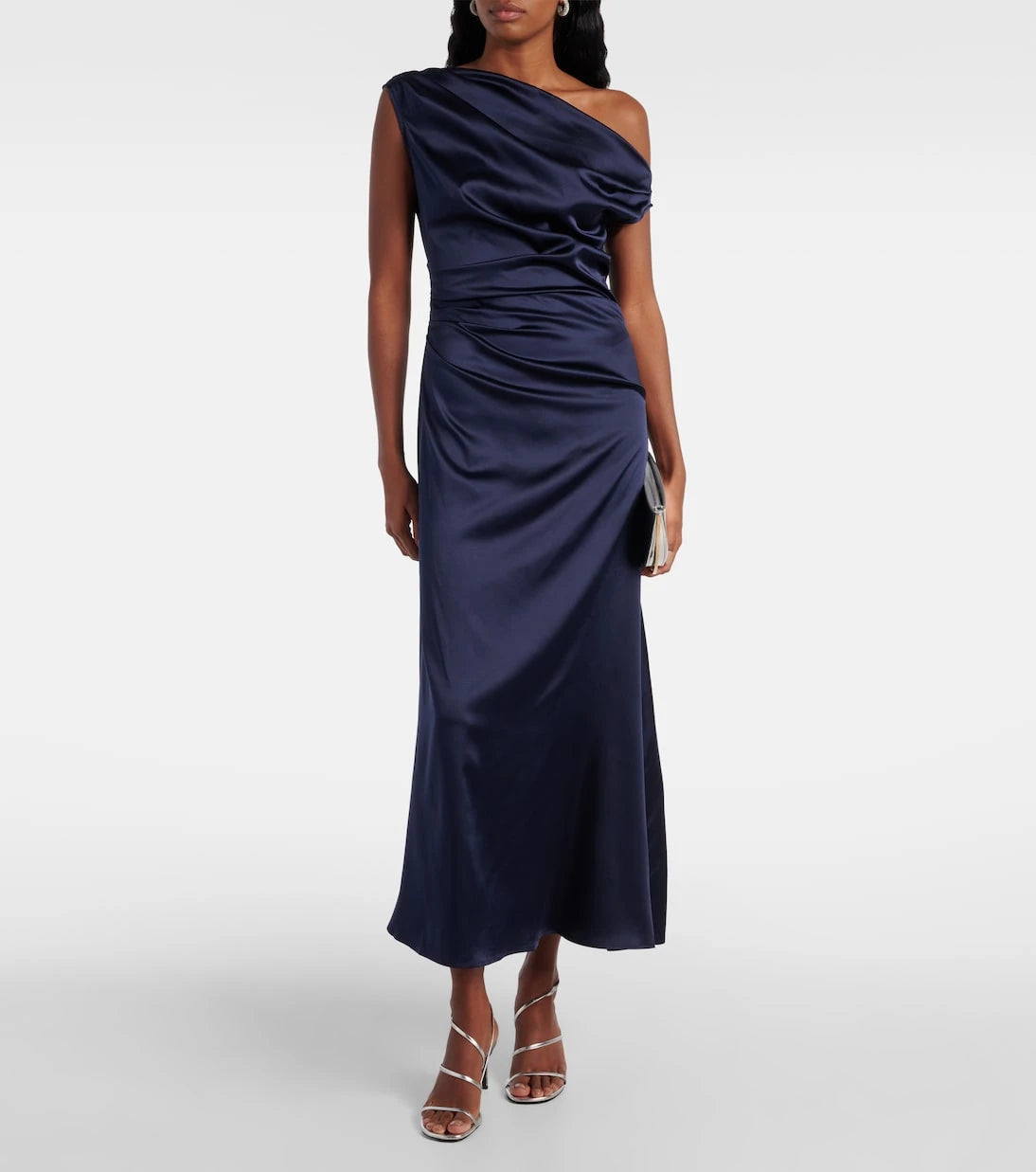 Staud - Elyse pleated silk-blend maxi dress
