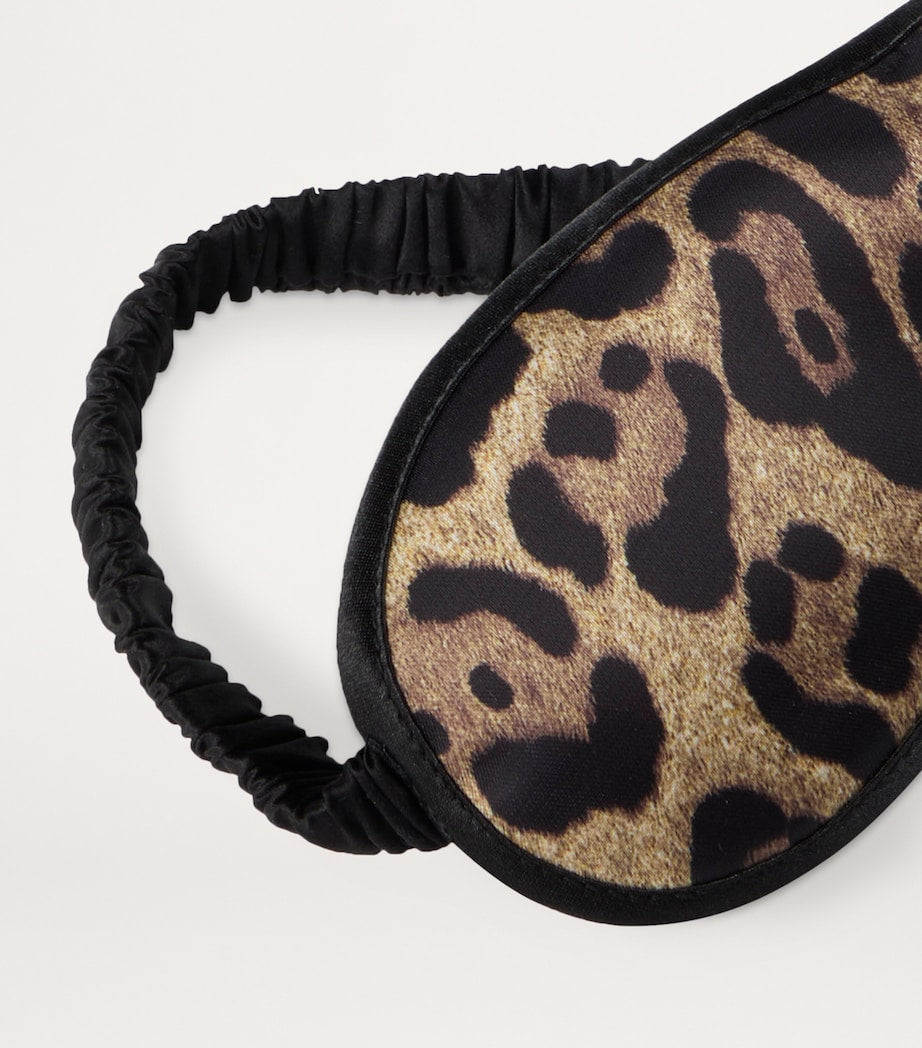 Dolce & Gabbana Casa Leopard Slippers and Sleep Mask Travel Set