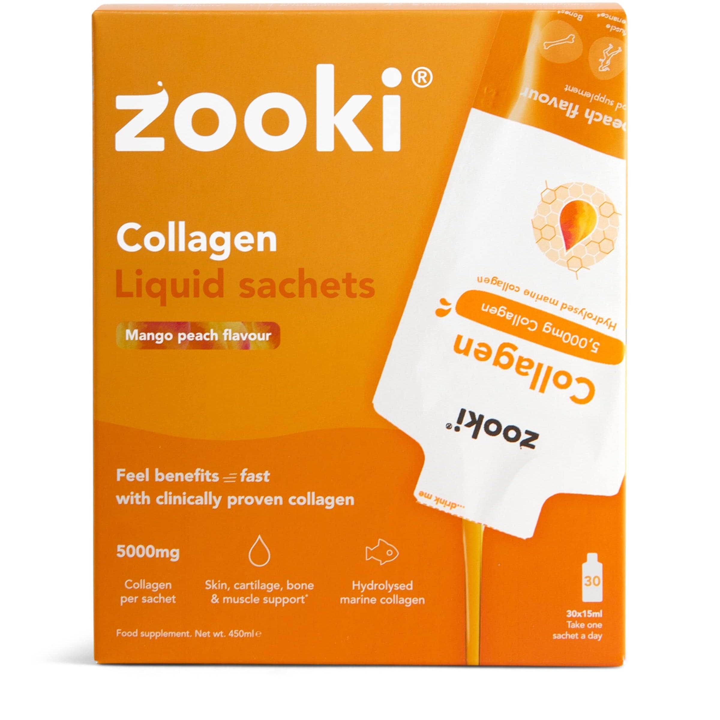 YourZooki Marine Collagen 5000mg Liquid Sachets (Pack of 30)
