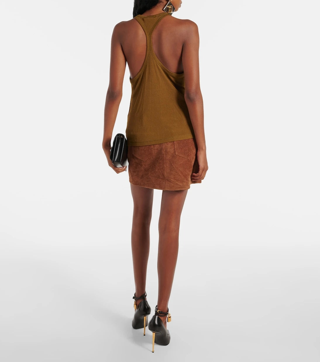 Tom Ford - Ribbed-knit crêpe jersey tank top