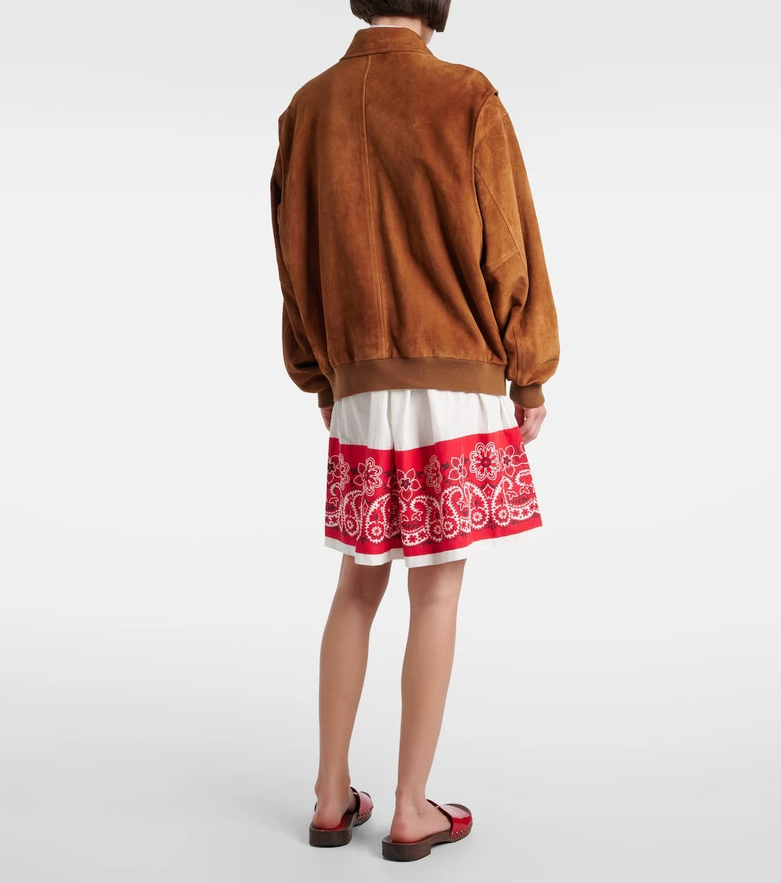 Miu Miu - Logo suede blouson jacket
