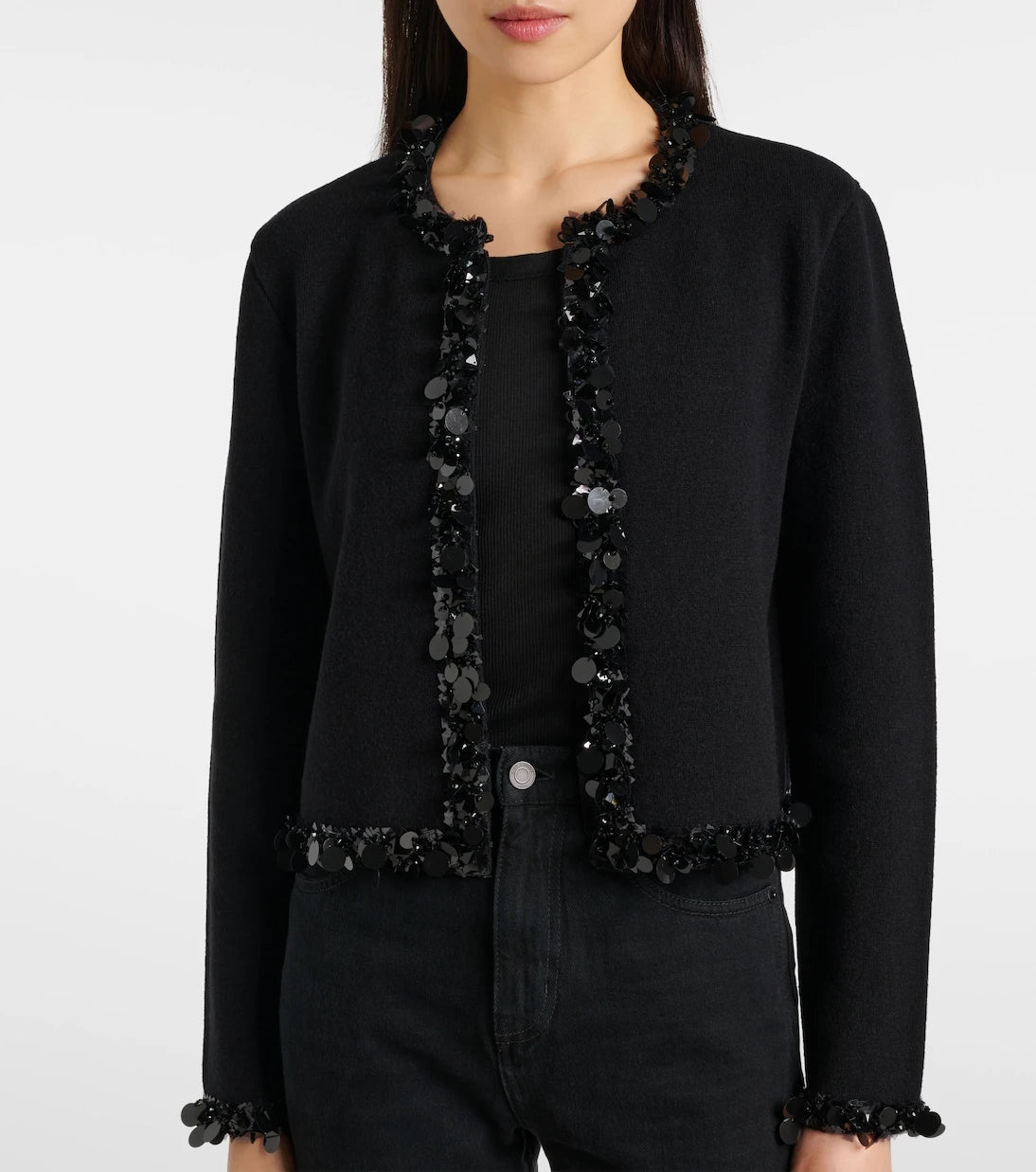 Tory Burch - Kendra sequined wool and cashmere cardigan