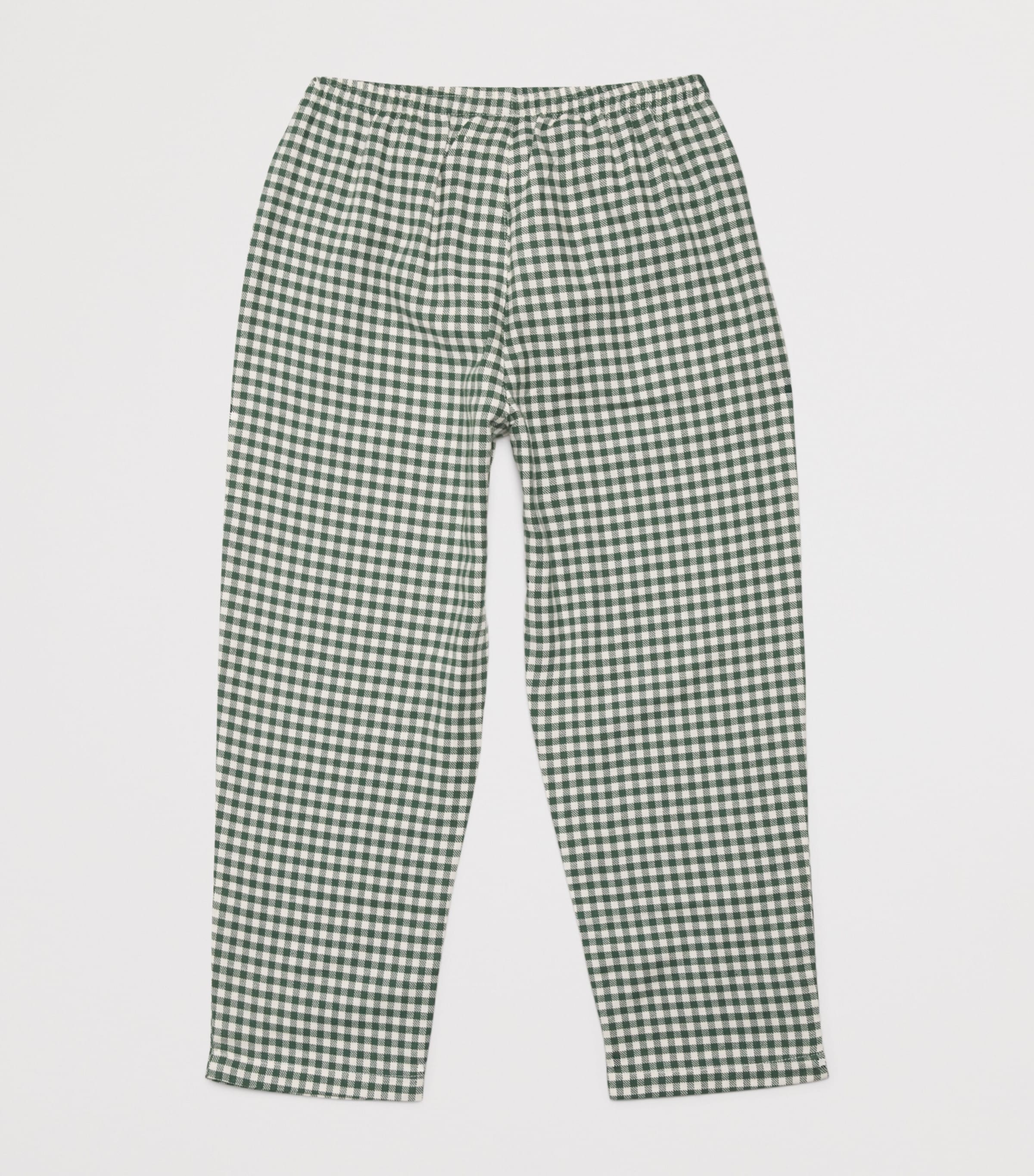 Organic Cotton Check Foret Trousers (9 Months-4 Years)
