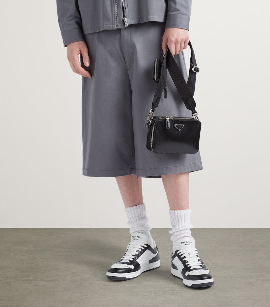 Prada Leather Downtown Sneakers