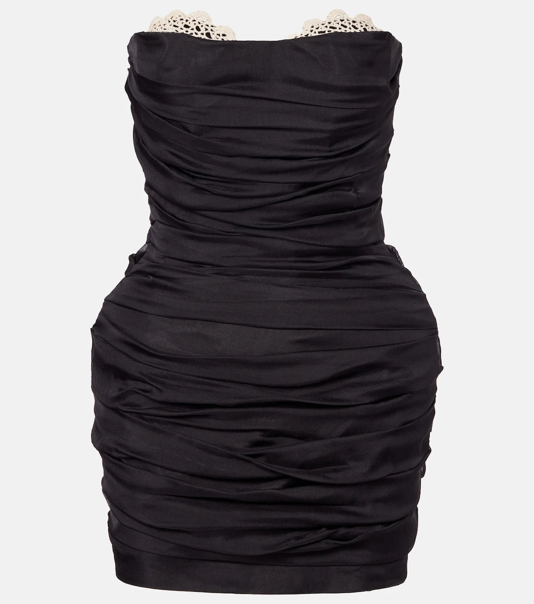 Magda Butrym - Crochet-trimmed silk minidress