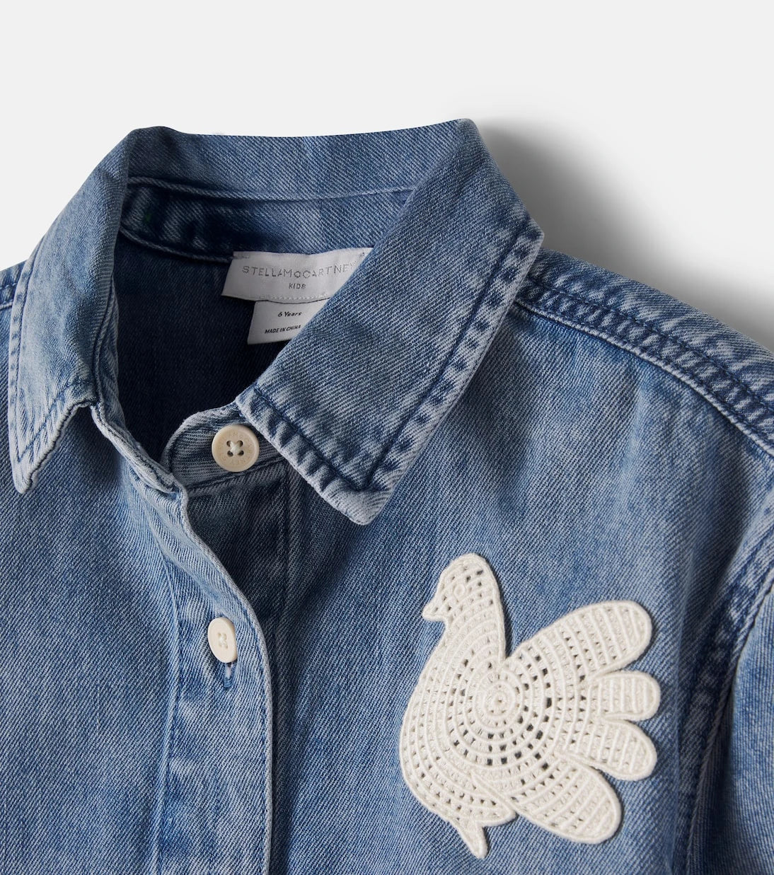 Stella McCartney Kids - Patch-appliqué denim shirt