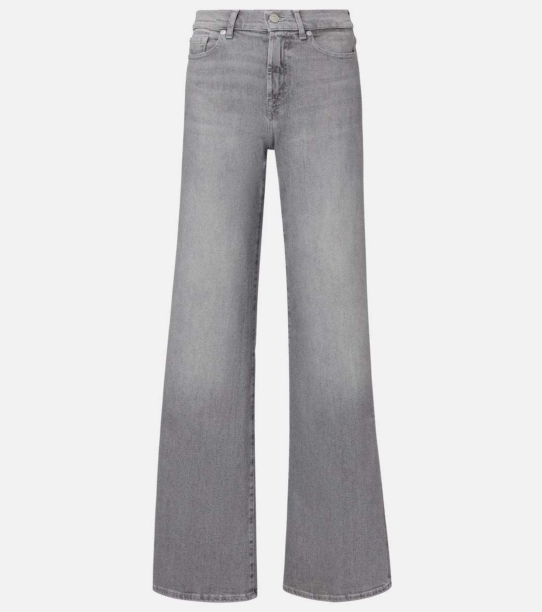 7 For All Mankind - بنطلون جينز لوتا واسع الساق بخصر مرتفع