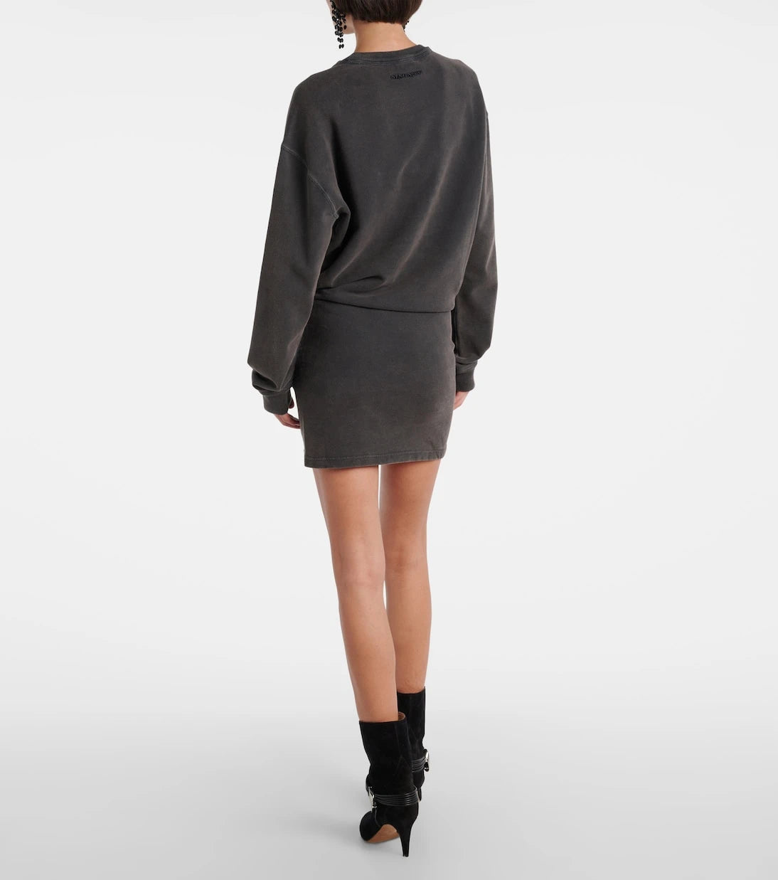 Marant Etoile - Pipper gathered cotton sweatshirt dress
