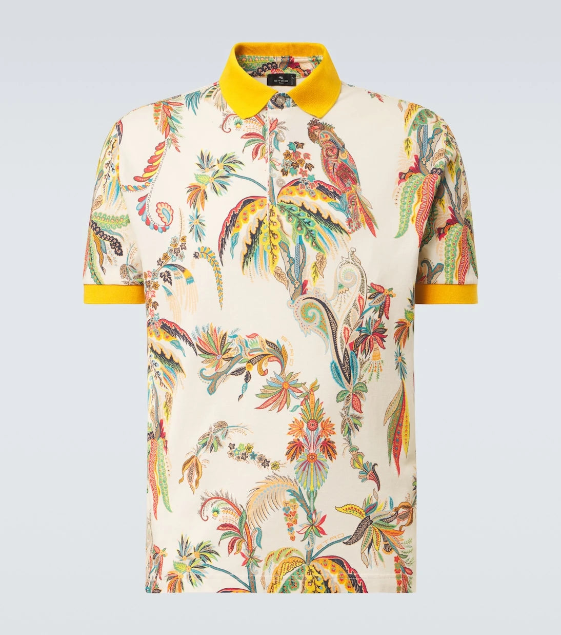 Etro - Printed cotton piqué polo shirt