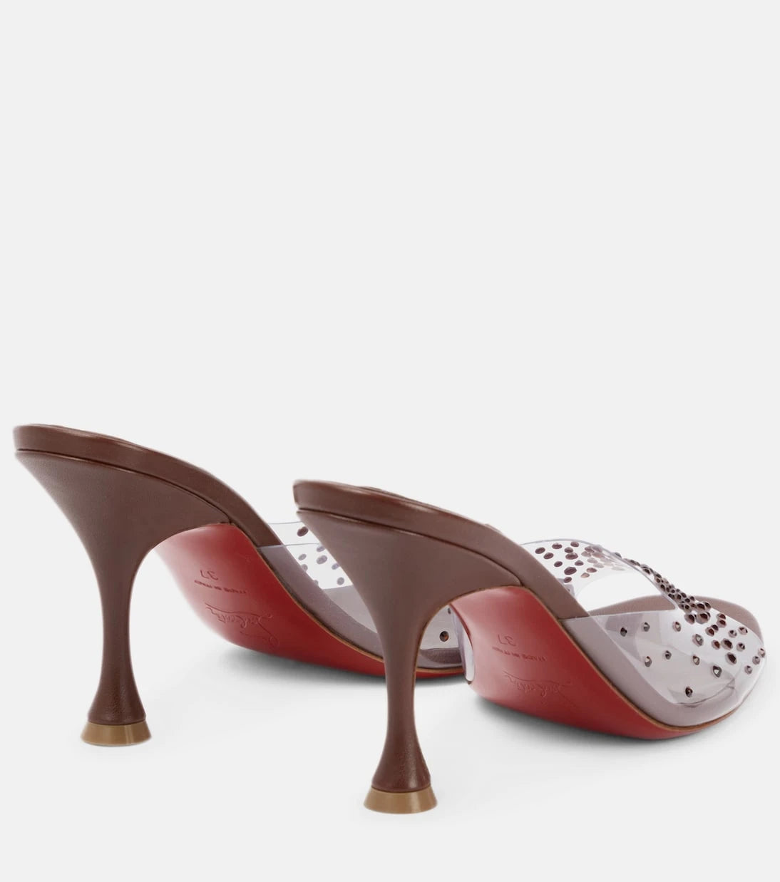 Christian Louboutin - Nudes Degramule embellished mules
