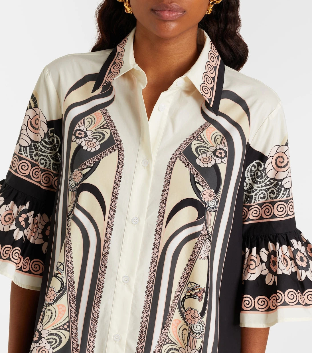 La DoubleJ - Choux printed cotton poplin shirt dress