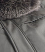 Yves Salomon Brown Down Waterproof Fox Fur-Trim Parka Coat