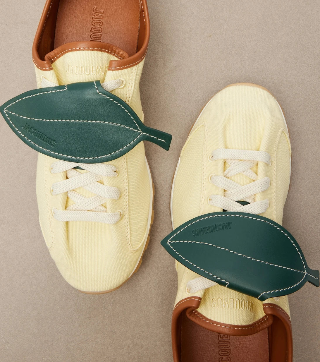 Jacquemus - Tennis leather-trimmed canvas sneakers