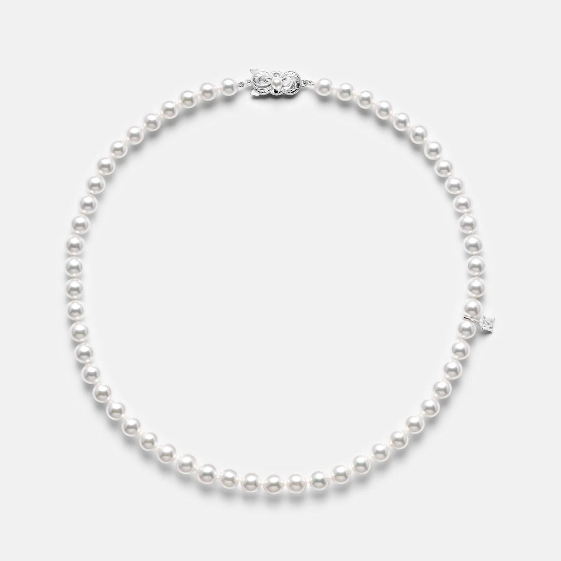 Mikimoto - 18kt white gold necklace with pearls