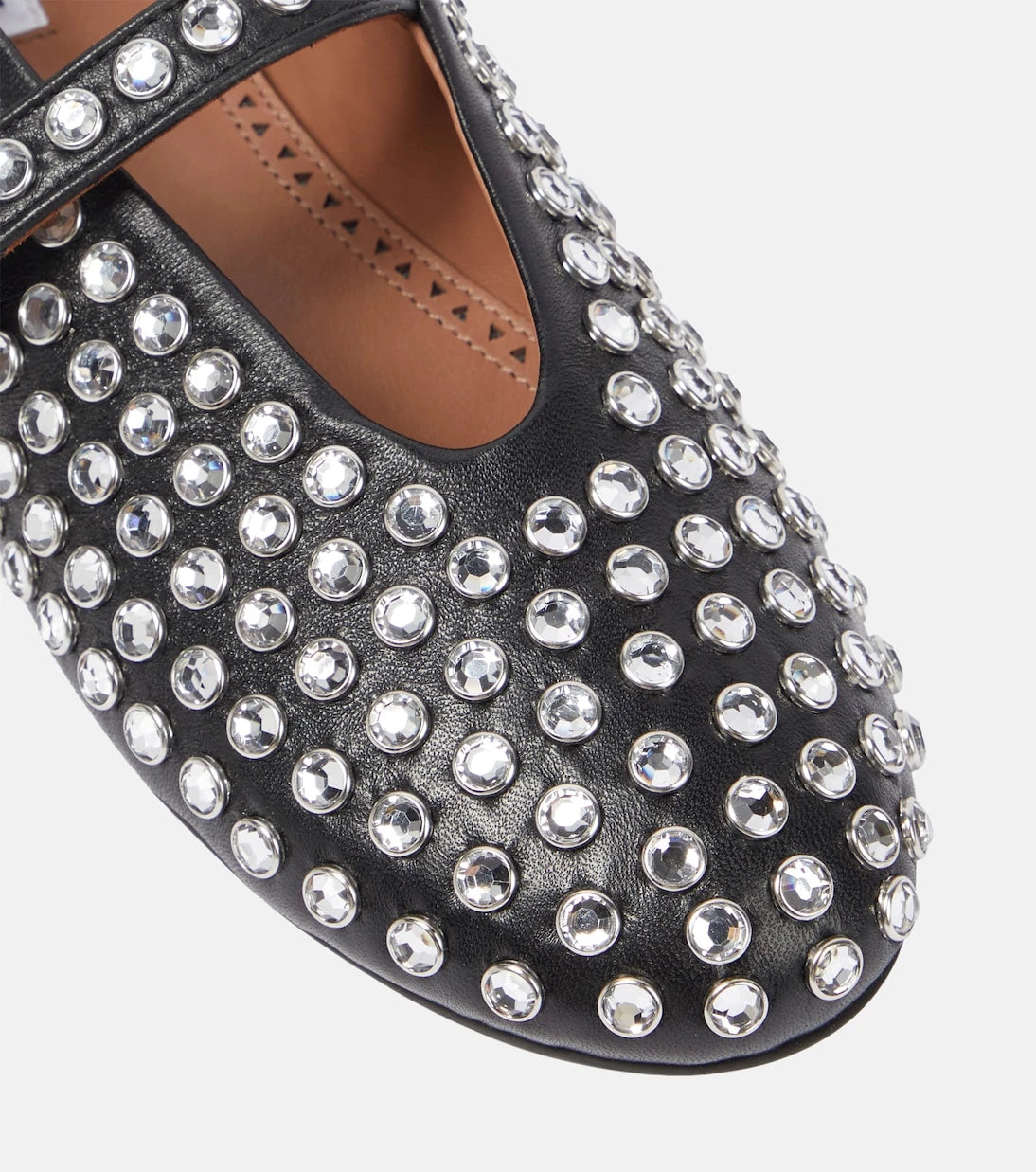 Alaïa - Embellished leather ballet flats