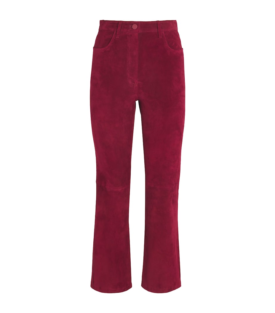 Red Suede Duke Stretch Slim Trousers