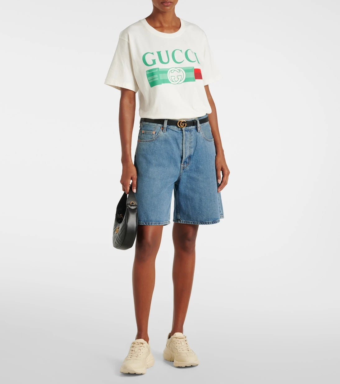Gucci - حذاء سنيكرز Rhyton الجلدي