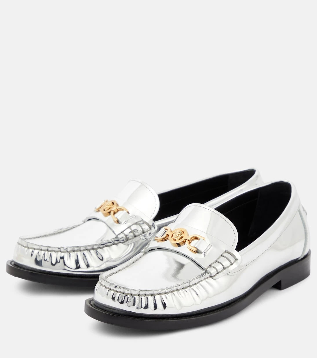 Versace - Medusa '95 metallic leather loafers