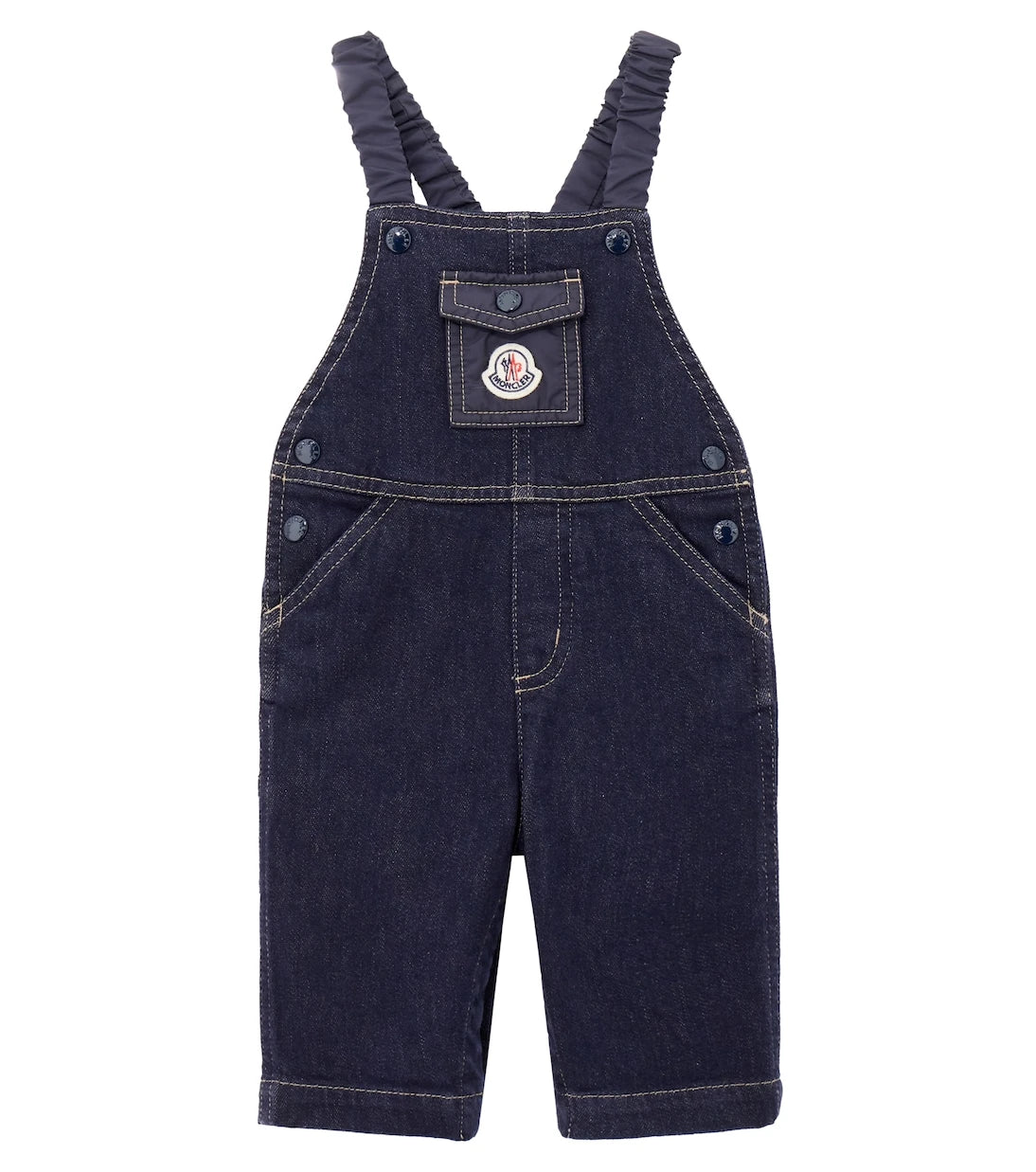 Moncler Enfant - Baby logo denim overalls