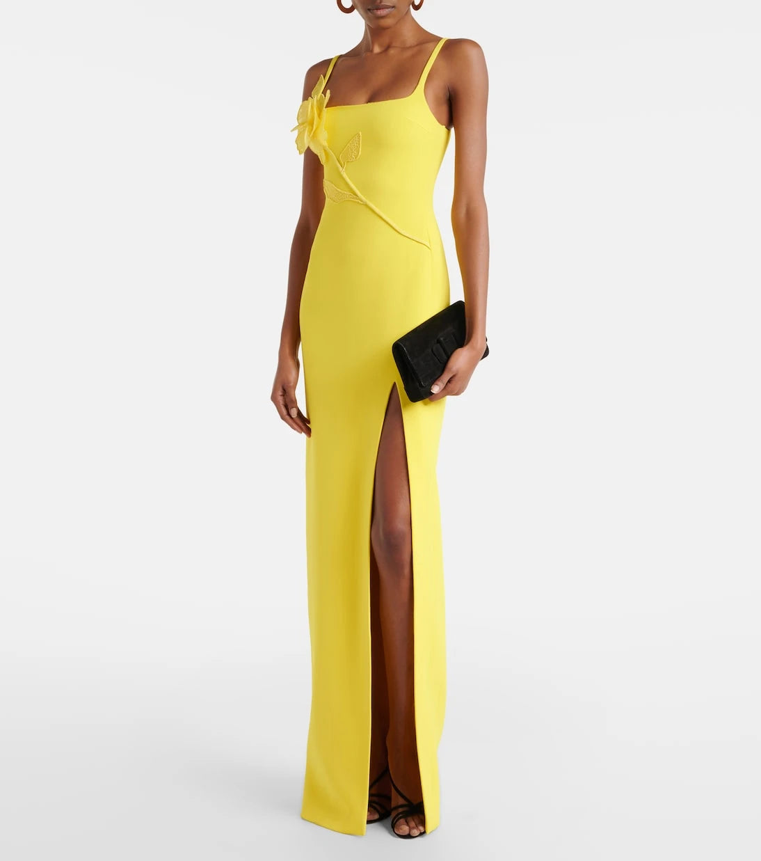 David Koma - Floral-appliqué gown