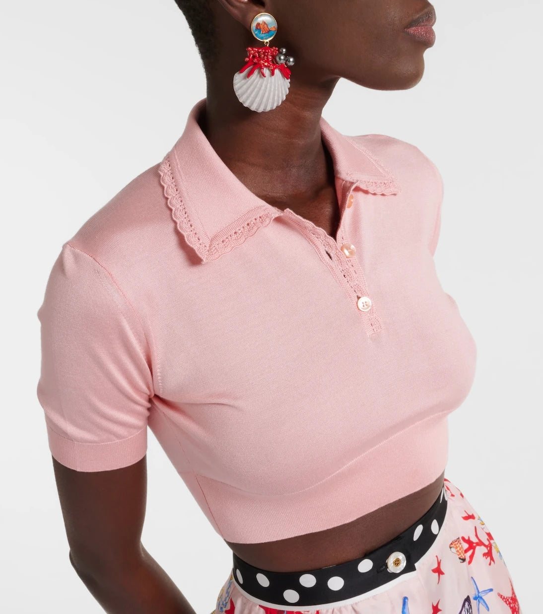Dolce&Gabbana - Capri silk crop top