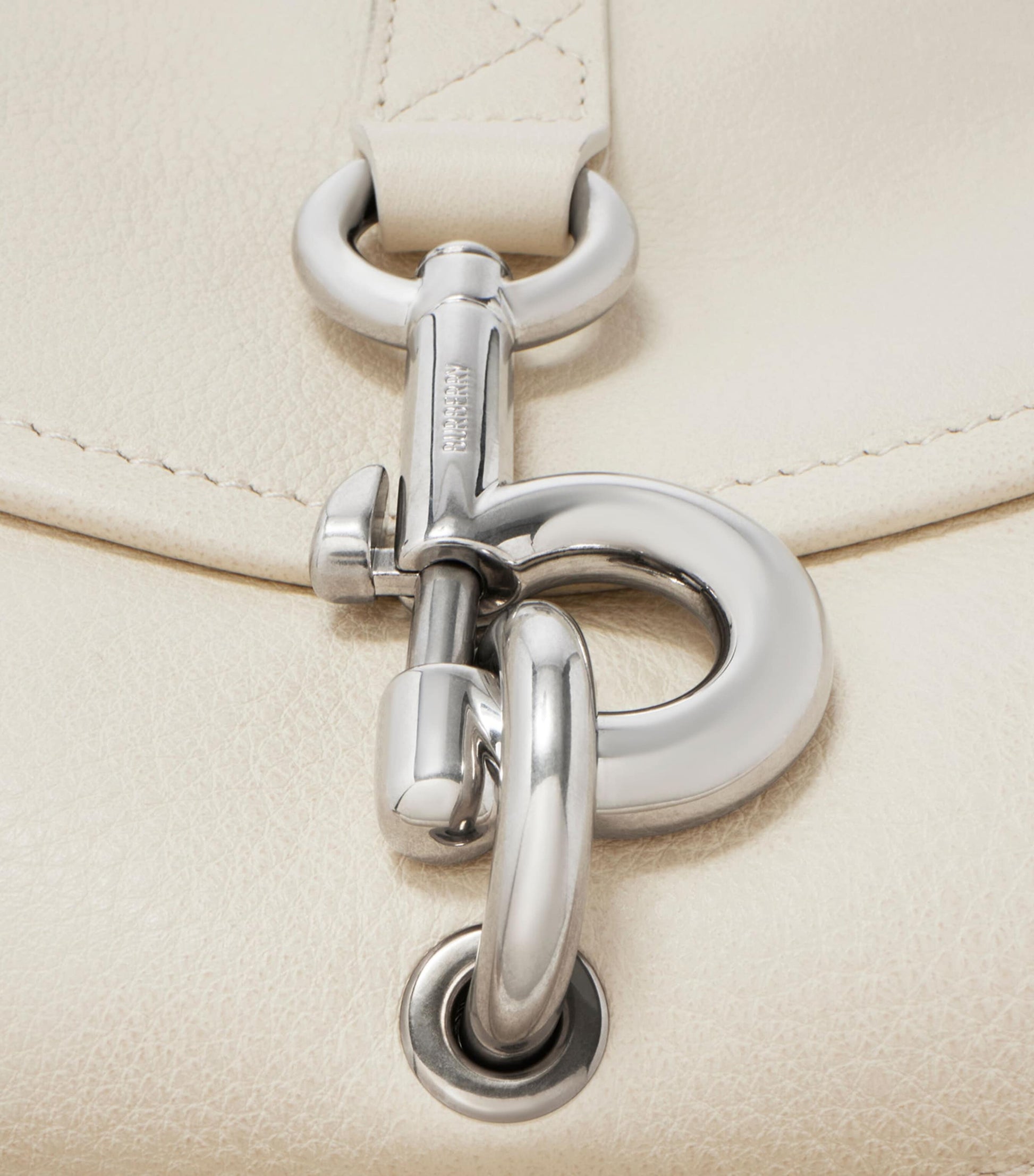 Burberry Small Calf Leather B Clip Messenger Bag