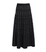 Multi Fragmented Stripes Midi Skirt