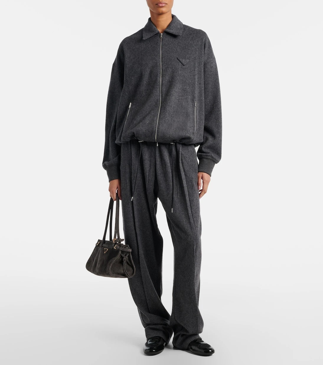 Prada - Collapse Re-Nylon and leather sneakers