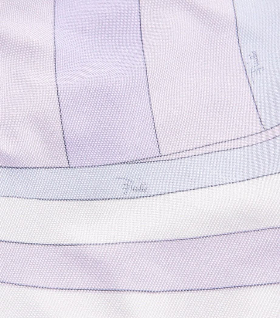 Purple Satin Straight Trousers