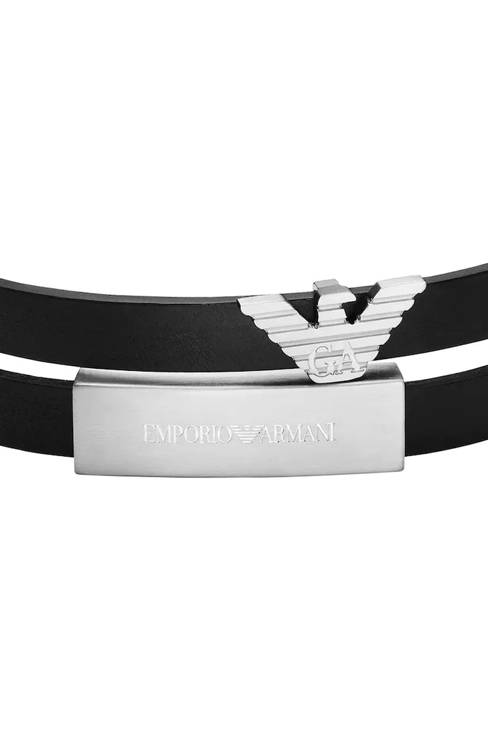 Emporio Armani мъжка гривна от кожа Eagle Logo